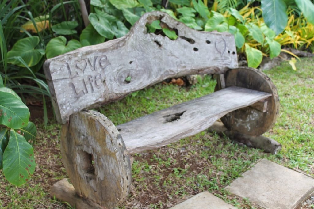 wooden bench in Misamis Occidental beach resort