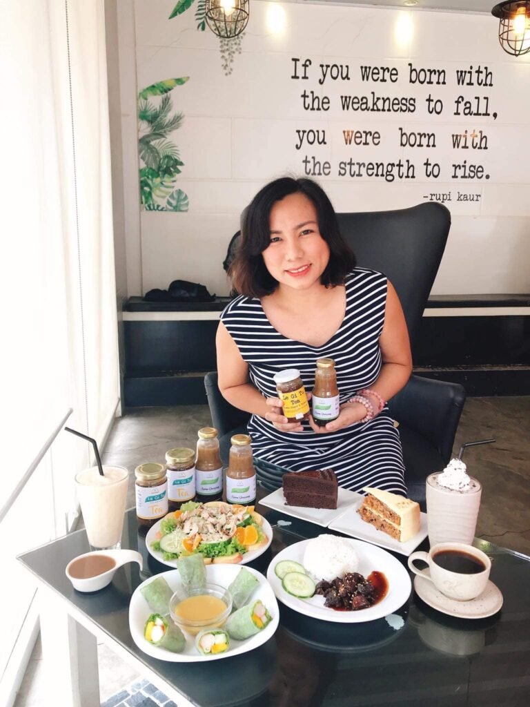 girl holding Misamis Occidental food products