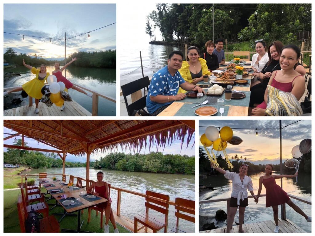 friends eating by the river for Misamis Occidental best food