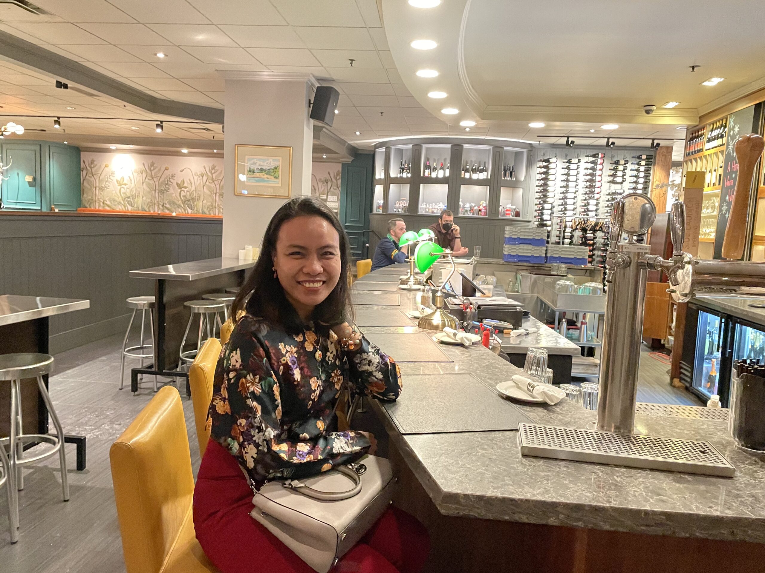Mae at Hothouse in Old Town Toronto during the dinner that inspired her Bruschetta or Capriccio story