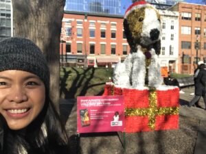 Selfie with Dog Santa Claus