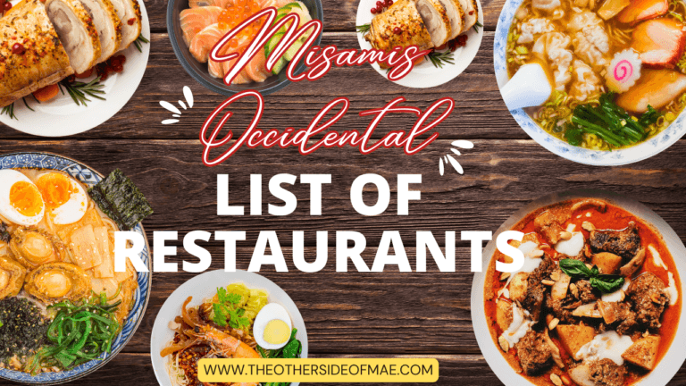Various Dishes in List of Restaurants in Misamis Occidental
