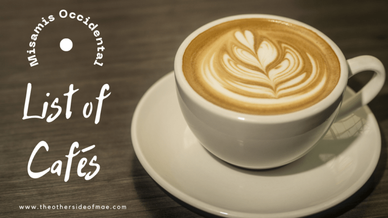 Coffee cup in list of cafes in Misamis Occidental